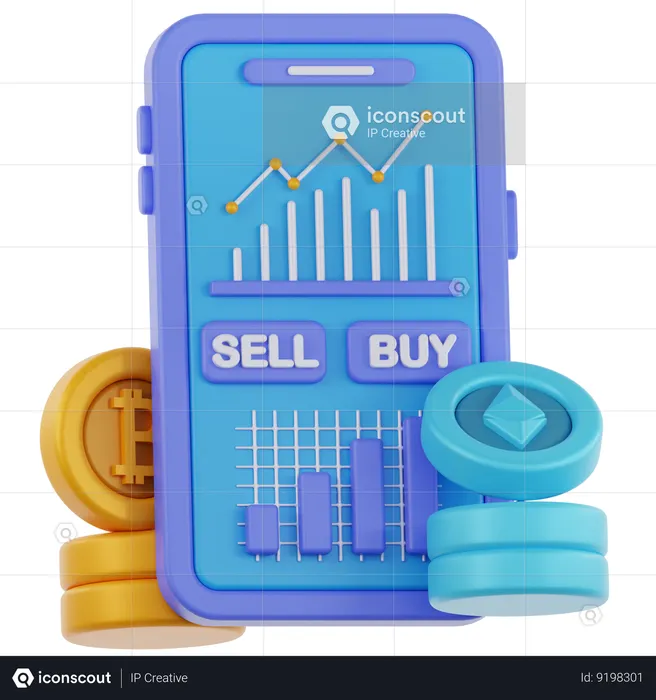 Online Trading  3D Icon