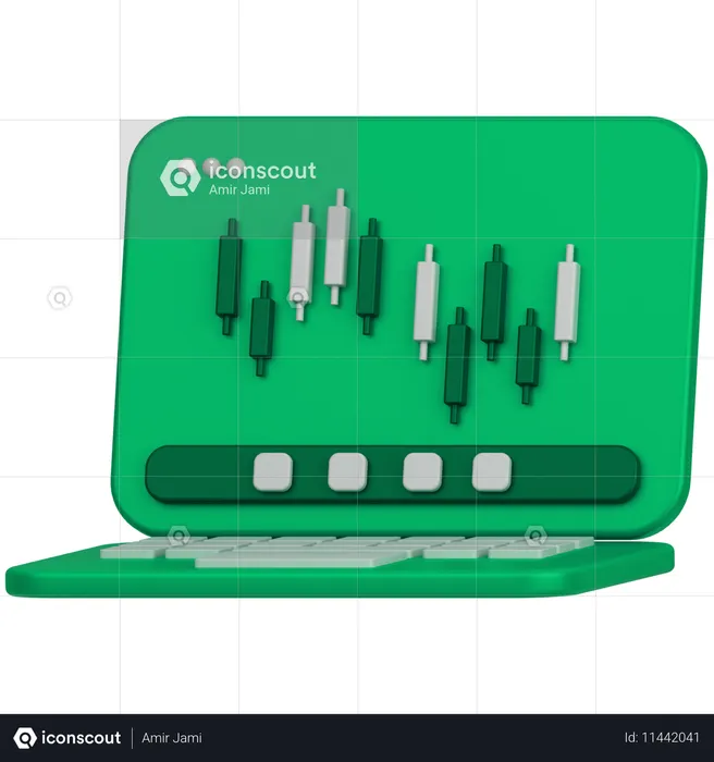 Online Trading  3D Icon