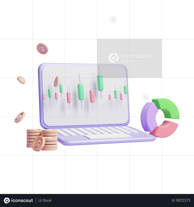 Online Trading  3D Icon