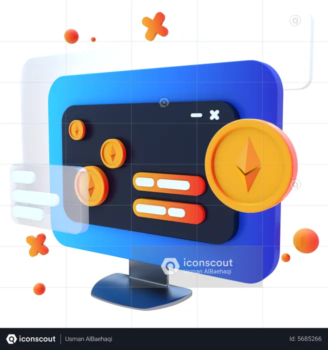 Online Trading  3D Icon