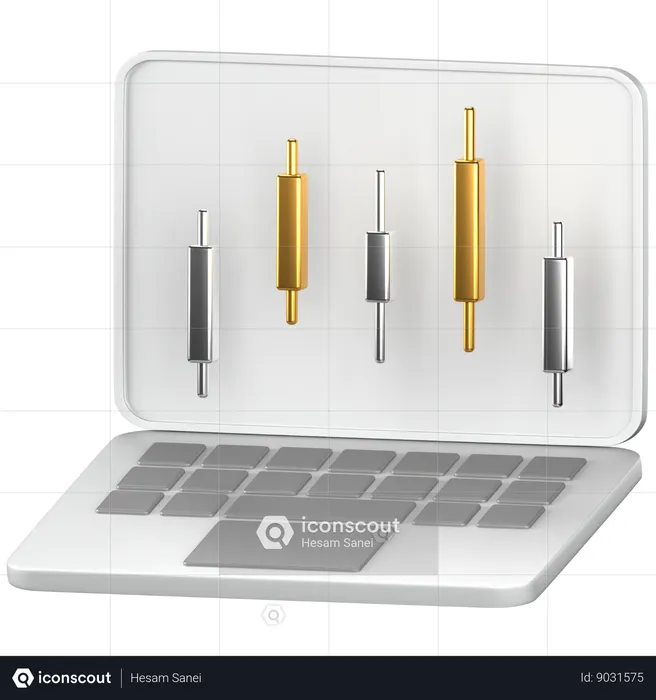 Online Trading Chart  3D Icon