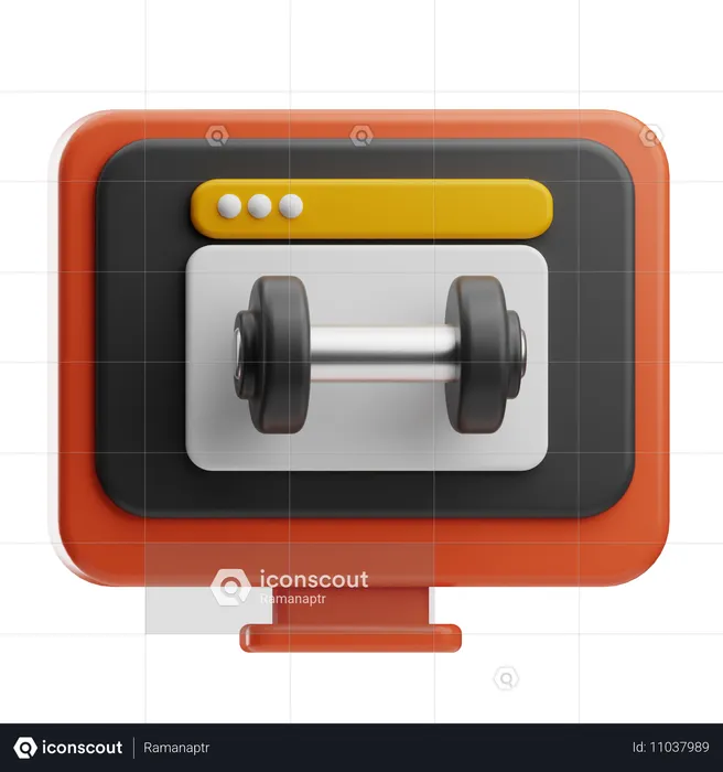 Online-Trainingsstudio  3D Icon