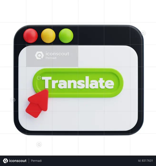 Online Translator  3D Icon