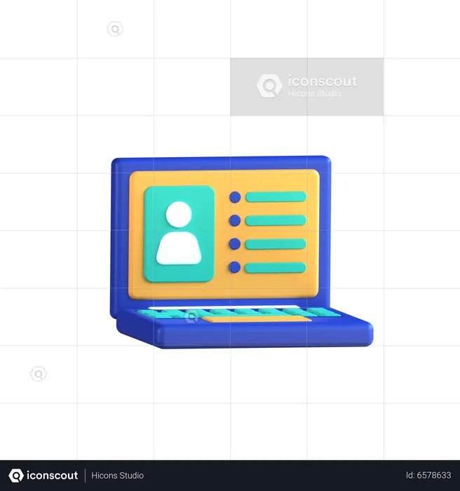 Online User Profile  3D Icon