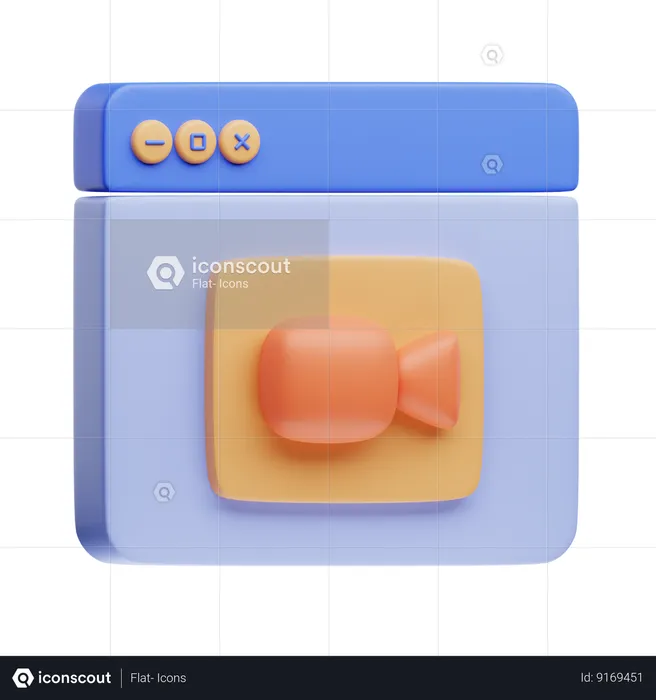 Online Video  3D Icon