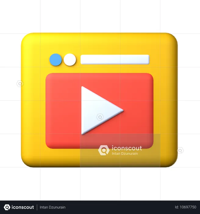 Online Video  3D Icon