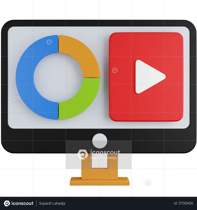 Online Video Analysis  3D Icon