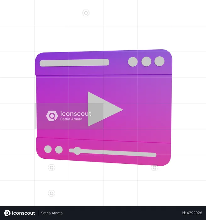 Online Video Platform  3D Icon