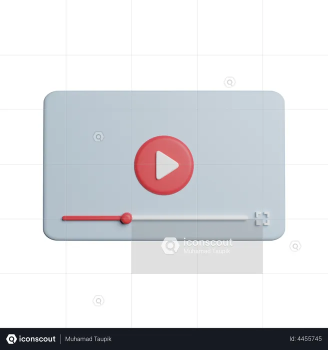 Online Video Player  3D Illustration