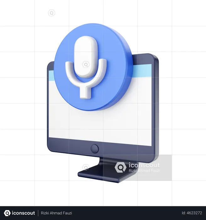 Online Voice Chat  3D Illustration