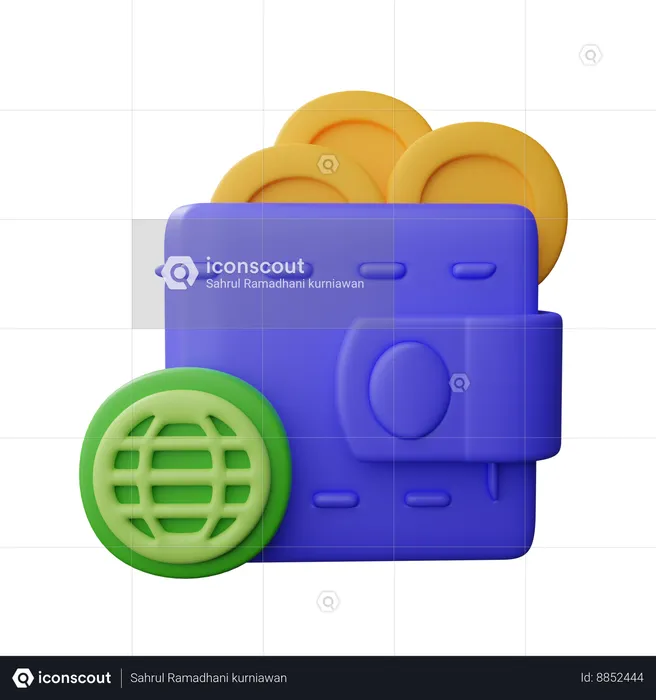 Online wallet  3D Icon