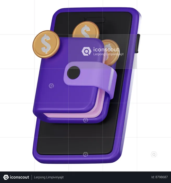 Online Wallet  3D Icon