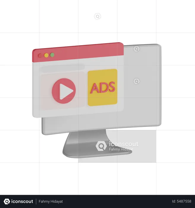 Online-Werbung  3D Icon