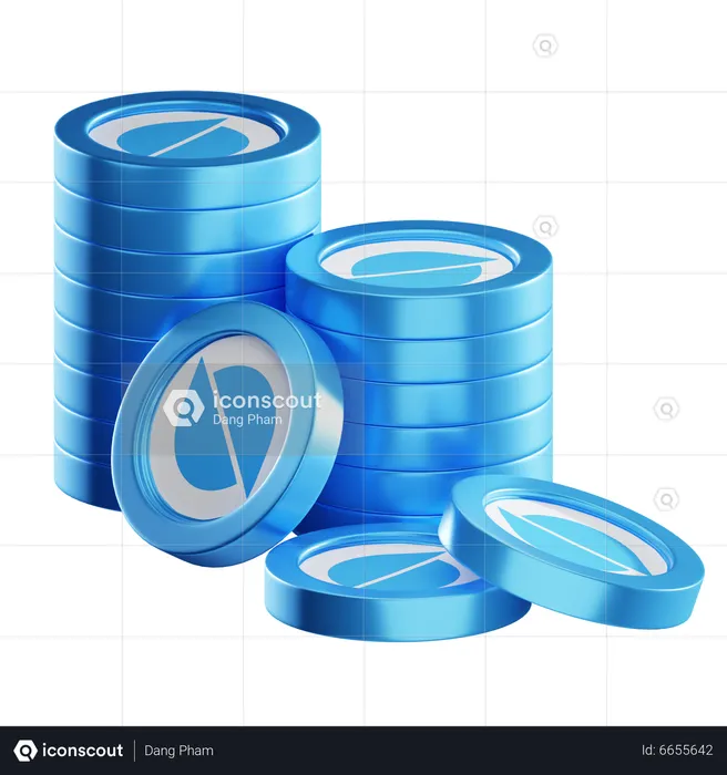 Ont Coin Stacks  3D Icon