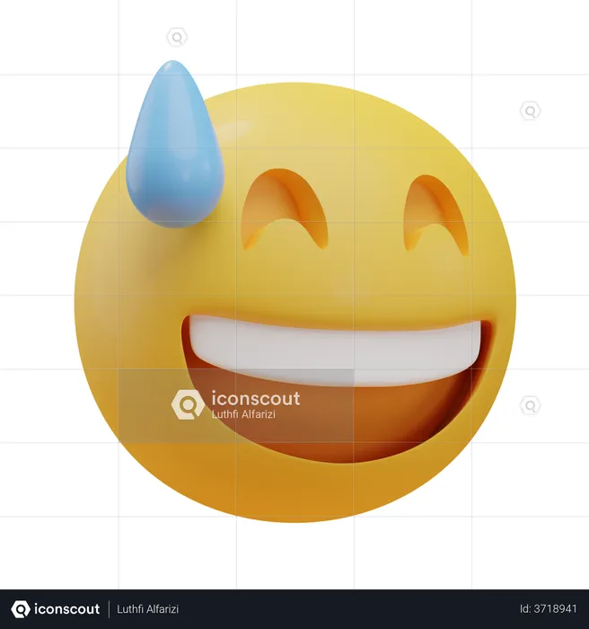 Oops Emoji 3D Illustration