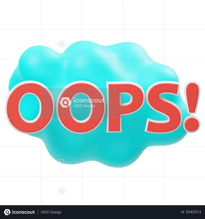 Oops!  3D Icon