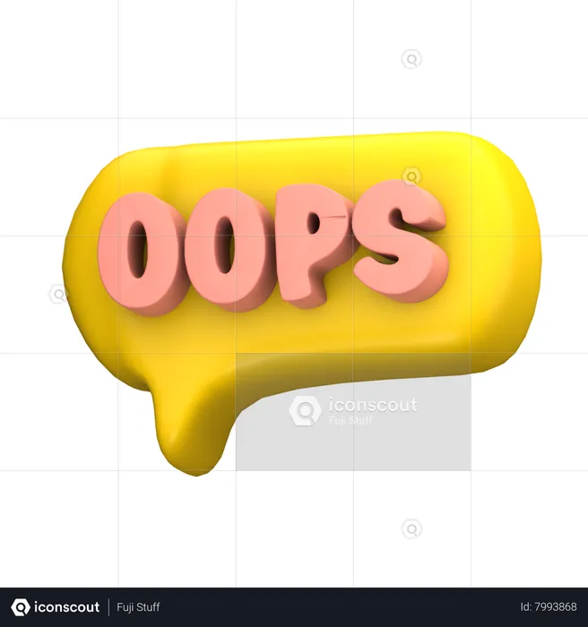 Oops  3D Icon