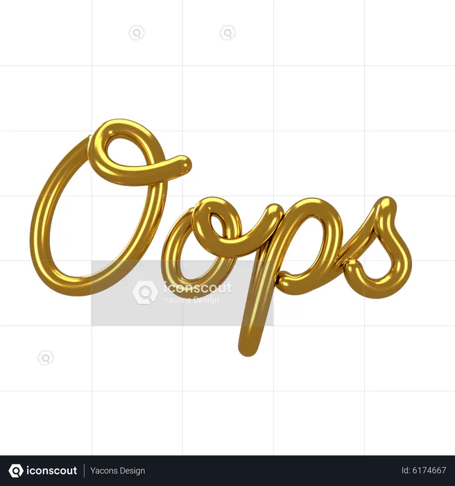 Oops Letter  3D Icon