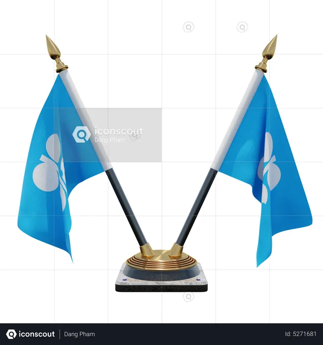 OPEC Double (V) Desk Flag Stand Flag 3D Icon