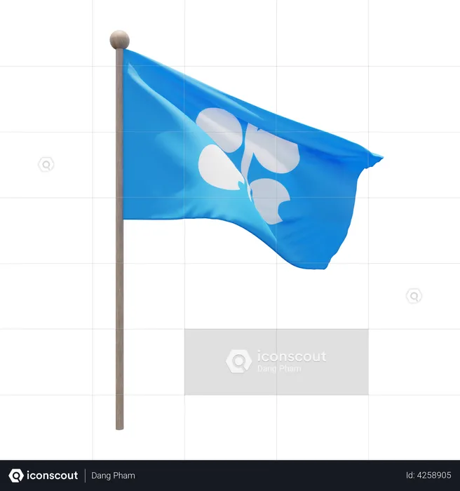 OPEC Flagpole Flag 3D Flag