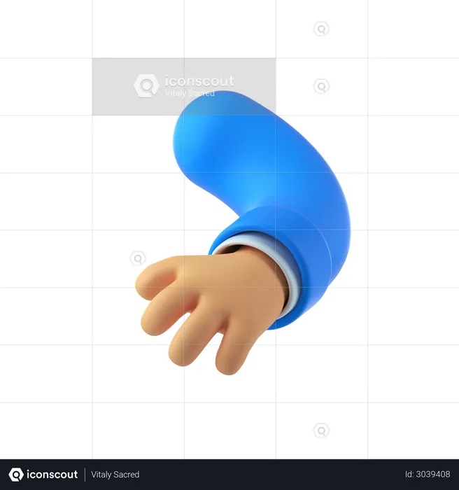 Open arm gesture  3D Illustration