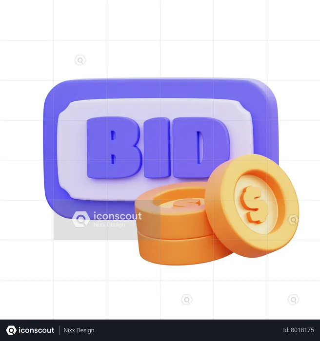 Open Bid  3D Icon