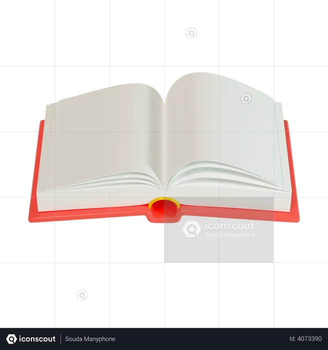 Open book  3D Illustration