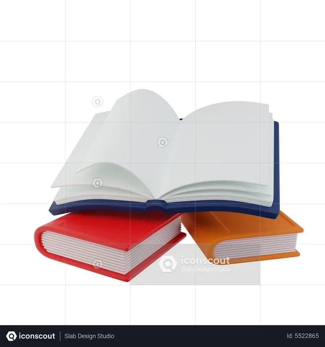 Open Books  3D Icon