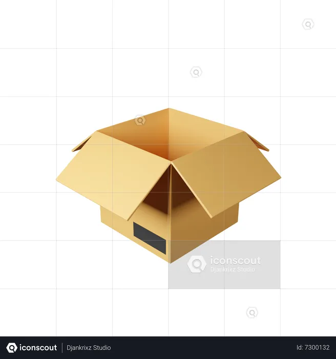 Open Box  3D Icon
