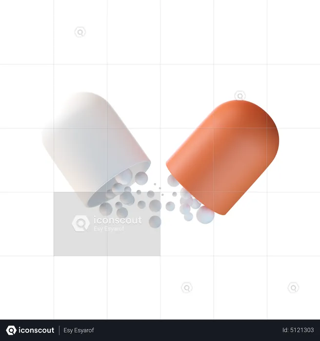 Open Capsule  3D Icon