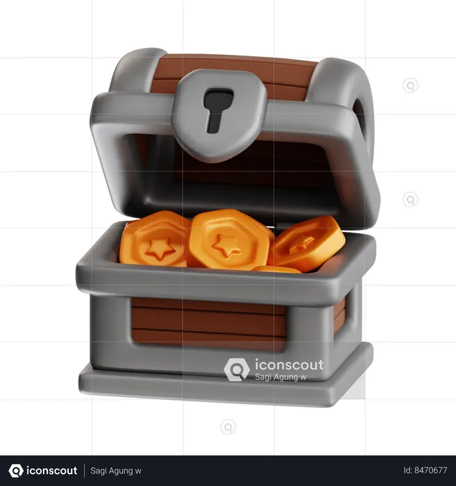 Open chest  3D Icon