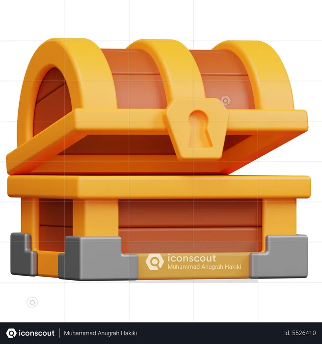 Open Chest Box  3D Icon
