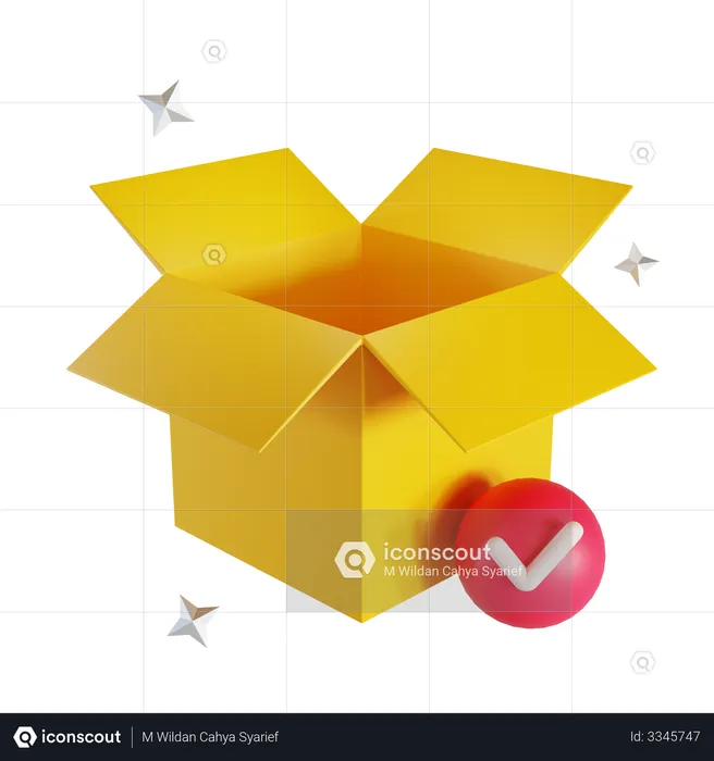 Open Delivery Box  3D Illustration