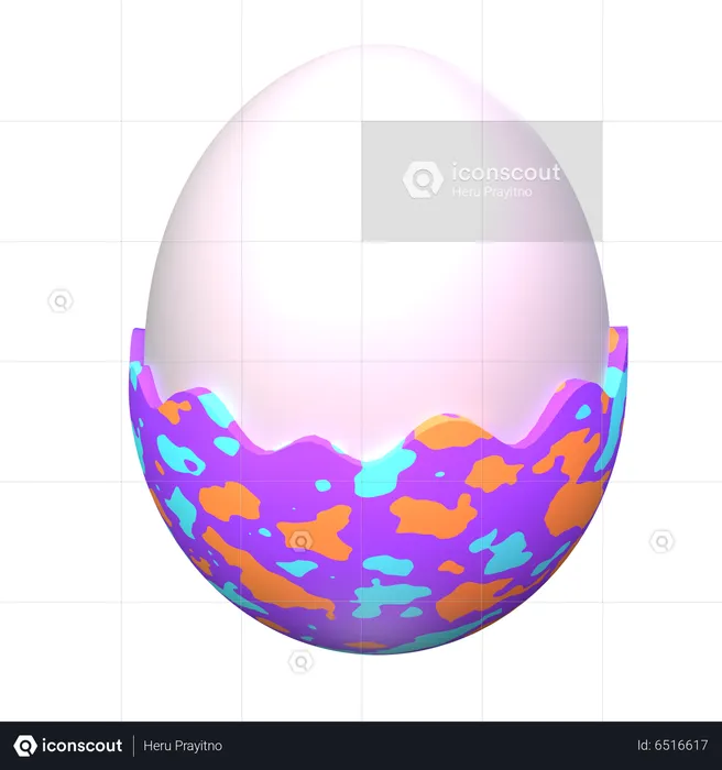 Open Egg  3D Icon