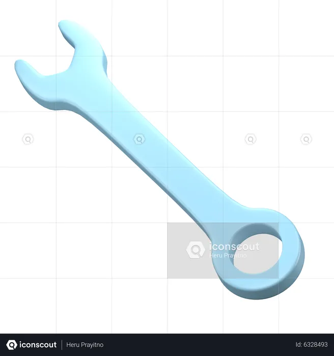 Open End Wrench  3D Icon