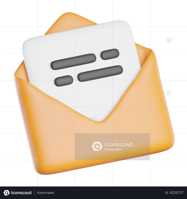 Open Envelope  3D Icon