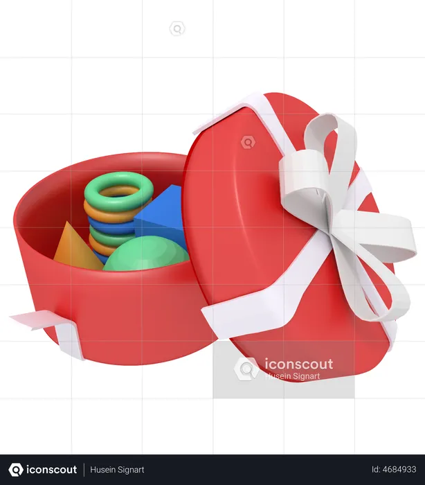 Open Gift Box  3D Icon