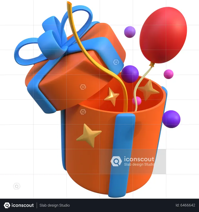 Open Gift Box  3D Icon