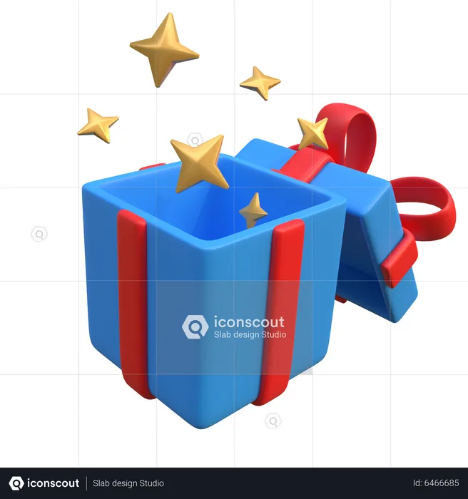 Open Gift Box  3D Icon