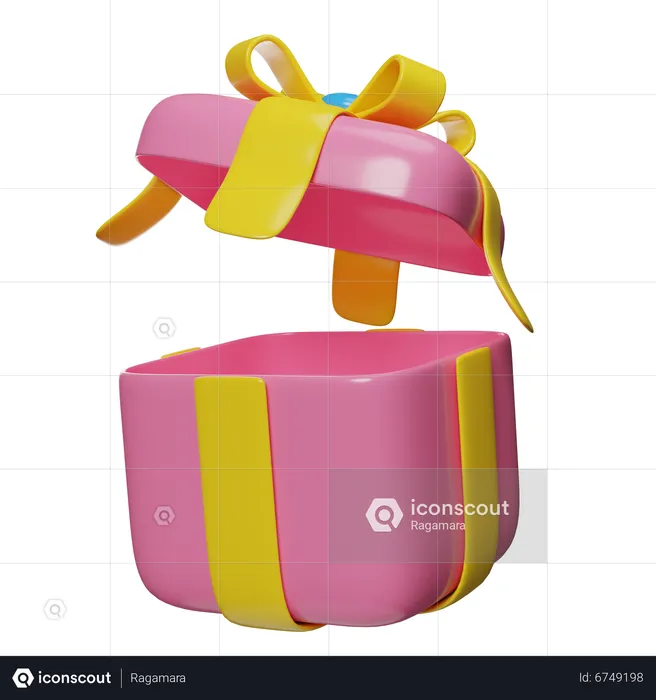 Open Gift Box  3D Icon