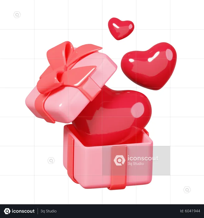 Open Gift Box  3D Icon