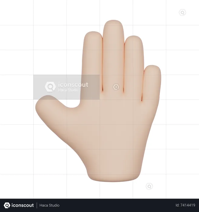 Open Hand  3D Icon