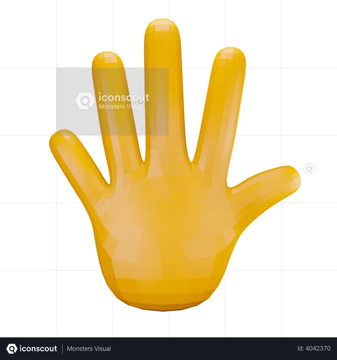 Open hand gesture 2  3D Illustration