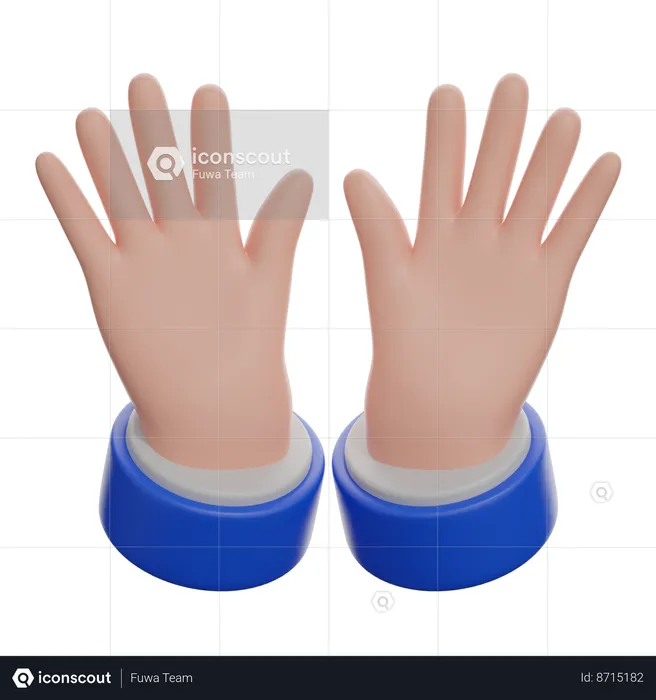 Open Hands Sign  3D Icon