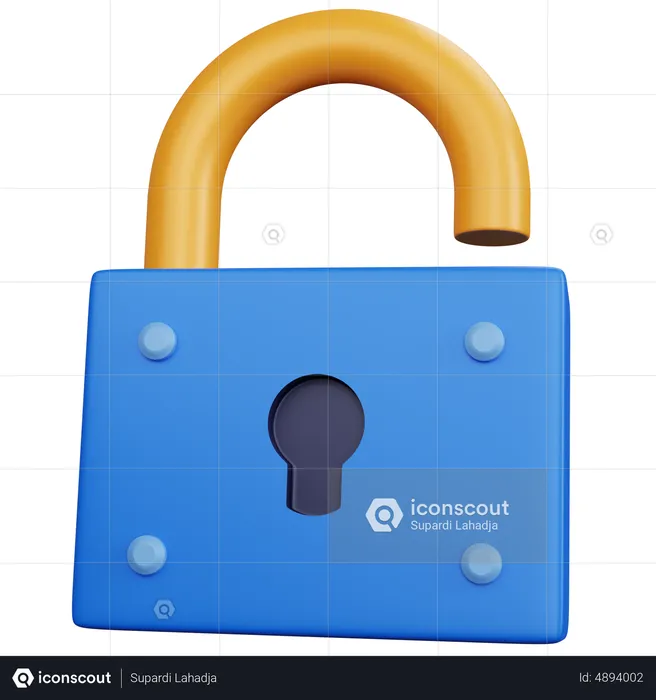 Open Lock  3D Icon