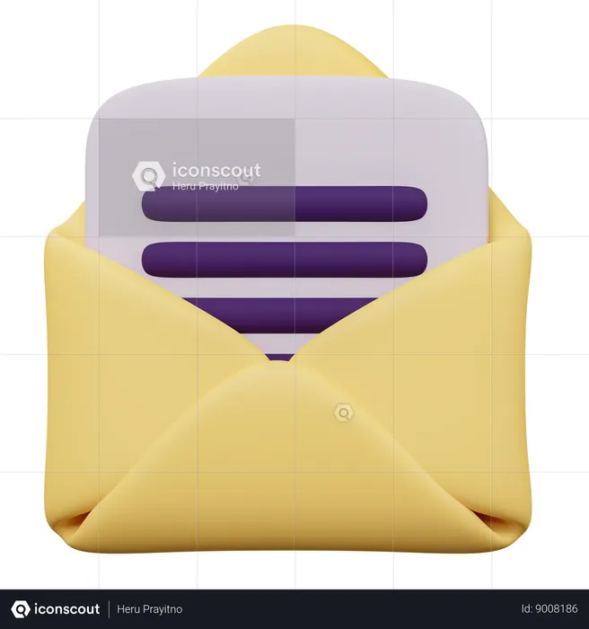 Open Mail  3D Icon