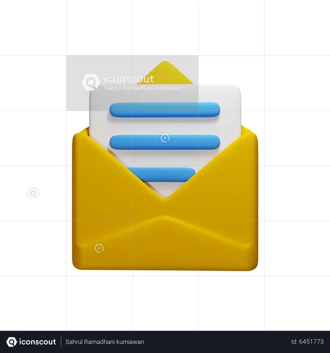 Open Mail  3D Icon