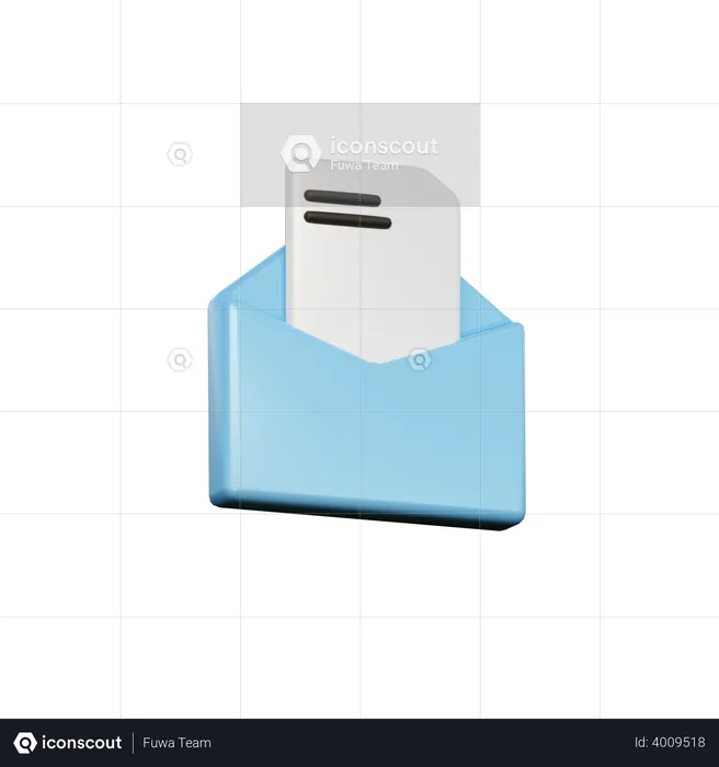 Open Mail  3D Illustration
