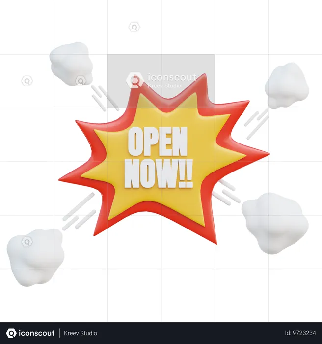 Open Now  3D Icon