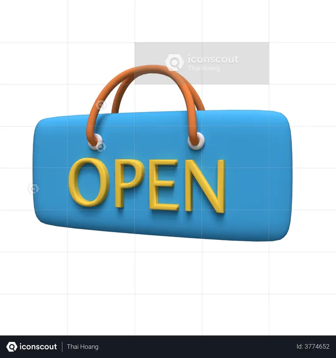 Open Shop  3D Illustration